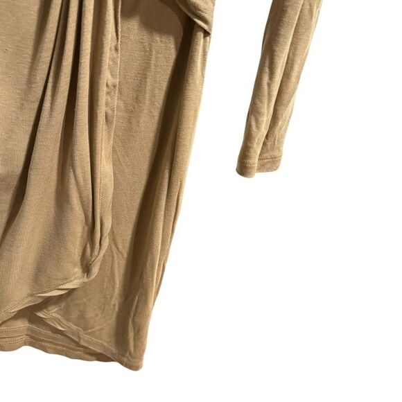 Revolve Ted Baker Neyda Camel Wrap Jersey Tan Long Sleeve dress - Picture 7 of 13